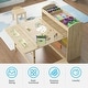 preview thumbnail 12 of 16, Kids Art Table and 2 Chairs,Kid Craft Table with Supplies Storage Shelves,Canvas Bins,Paper Roll for Preschool Toddler