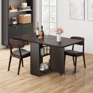 Space Saving Folding Dining Table with 2 Tier Storage - Bed Bath ...