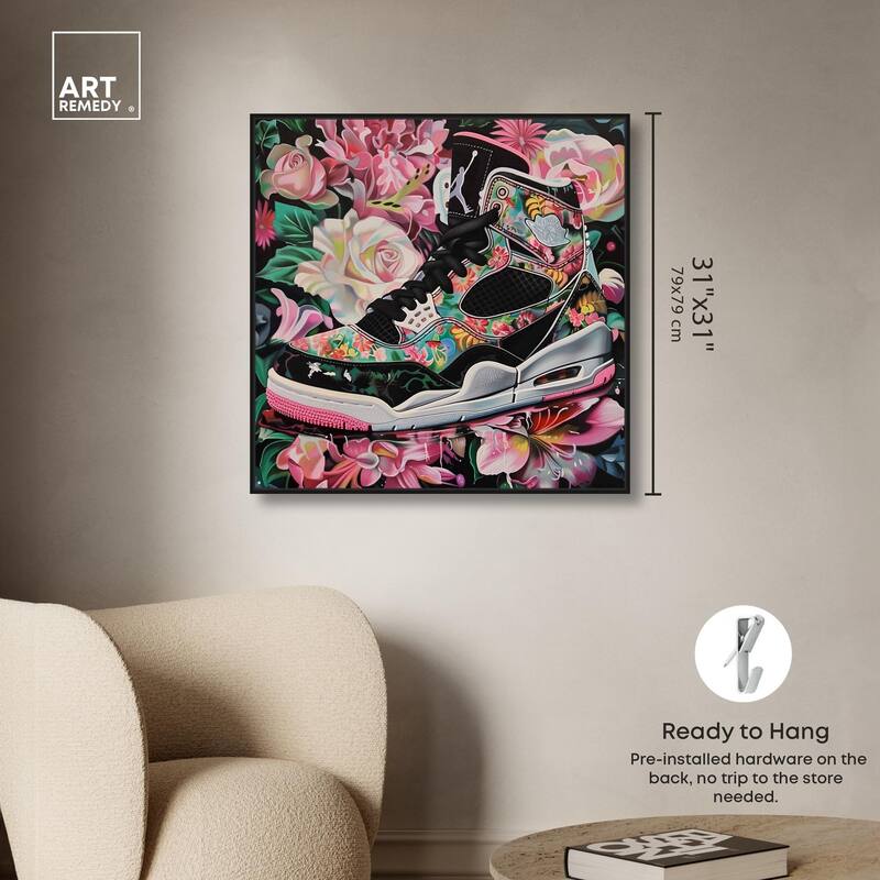 Hidden in Floral Bloom Sneaker Canvas by Art Remedy