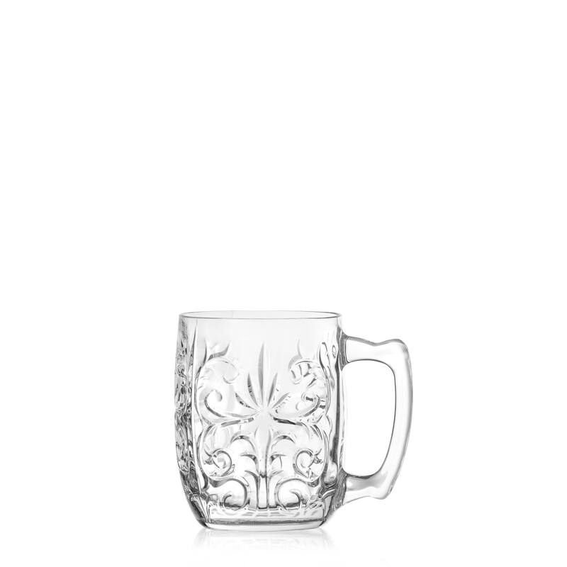 Majestic Gifts Inc. European Glass Mug - Set/4 - 14.2 Oz. - 4.2"