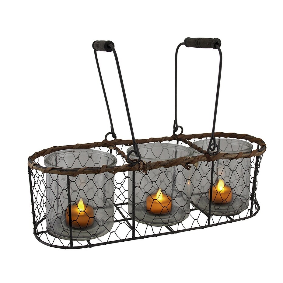 Shop 3 Votive Tealight Holders Galvanized Finish Metal Chicken