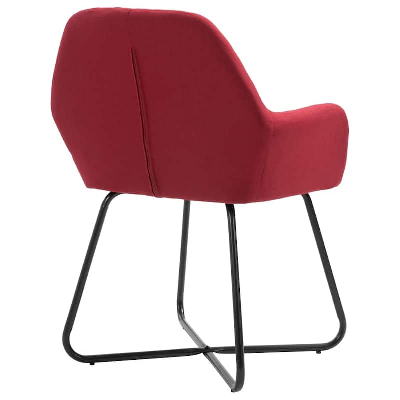 vidaXL Dining Chairs 4 pcs Wine Red Fabric