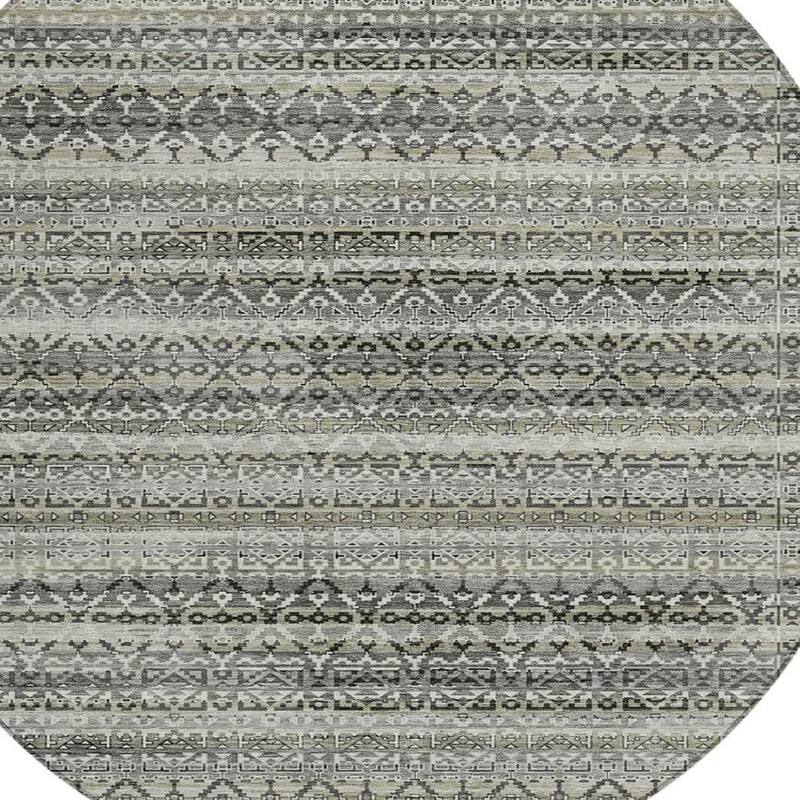 HomeRoots Striped Transitional Rectangle Outdoor Rug