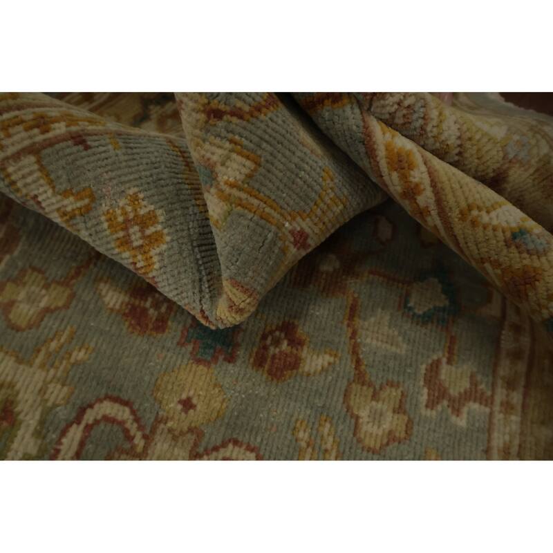 Hand Knotted Oriental 100% Wool Carpet Traditional All-Over Navy Blue & Blues Ziegler Area Rug - 3' 2'' X 2' 0''