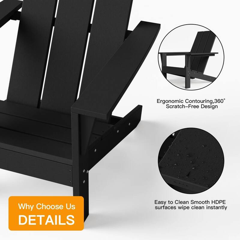 Kullavik 7-piece Adirondack Chair and Smokeless Fire Pit Table Set