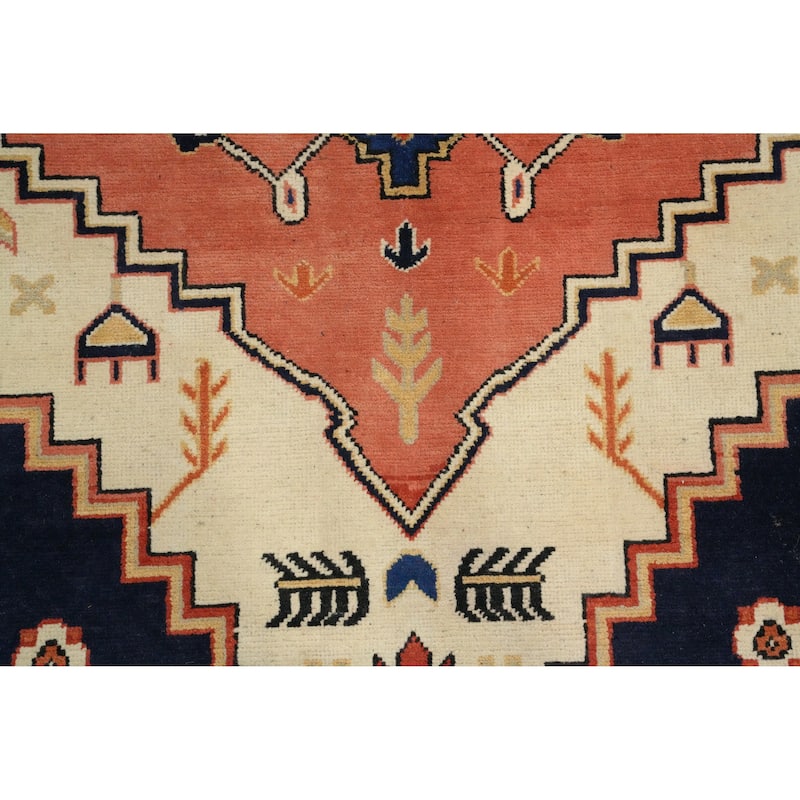 Hand Knotted Oriental 100% Wool Carpet Traditional Medallion Oranges & Rust Ziegler Area Rug - 11' 8'' X 8' 11''