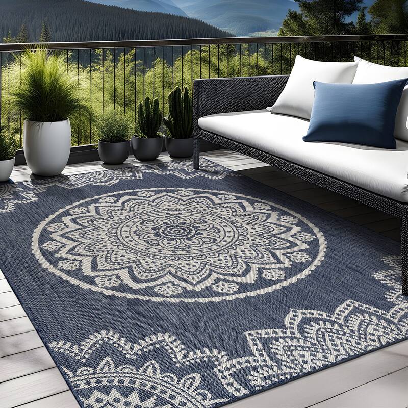 Beverly Rug Waikiki Insignia Modern Indoor Outdoor Rug
