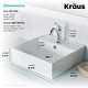 preview thumbnail 28 of 28, Kraus 3-in-1 Set White Square Ceramic Vessel Sink Arlo Faucet w/ Drain
