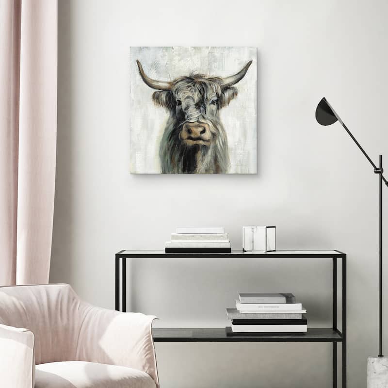 Highland Cow by Silvia Vassileva Canvas Art Print