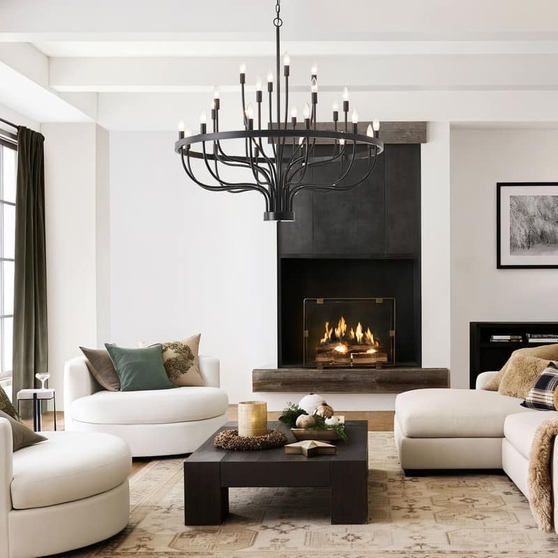 Farmhouse Chandelier Large Wagon Wheel Chandeliers Candle Chandelier