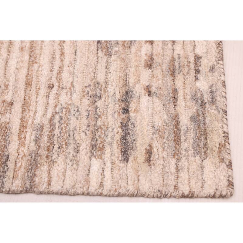 ECARPETGALLERY Hand Loomed Elysian Beige Rug - 8'1 x 9'10