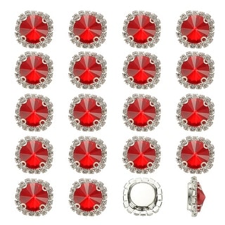 Rhinestone Button, Flatback Sew on Rhinestones with Crystals Glass ...
