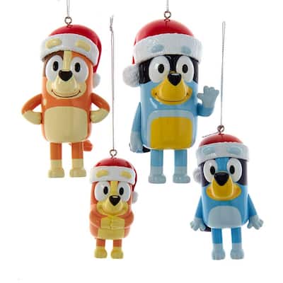 Kurt Adler Bluey™ and Family 4-Piece Ornament Set - N/A