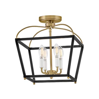 Lark 84273 Tate 4 Light 13" Wide Semi-flush Ceiling Fixture