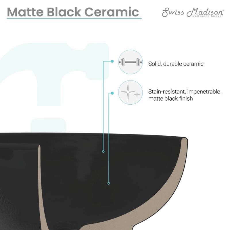 Swiss Madison SM-VT319 19" Ceramic Vanity Top