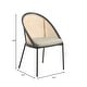 preview thumbnail 12 of 10, Urbane Modern Stylish Dining Chair with Vinyl Fabric Seat and Wicker Back for Dining Room & Kitchen, Set of 4