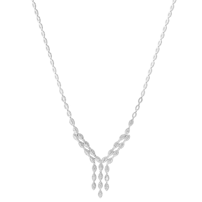 Effy Women's 14K White Gold Diamond Necklace