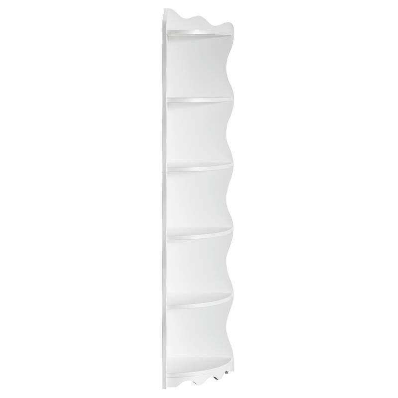 6-Tier Corner Shelf, 70.8 Inch Tall Corner Bookcase and Bookshelves