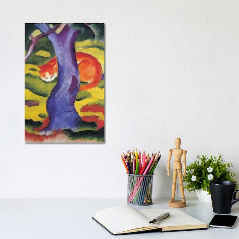 iCanvas "Cat behind tree, 50x70 cm" by Franz Marc Canvas Print - 12x8x0.75