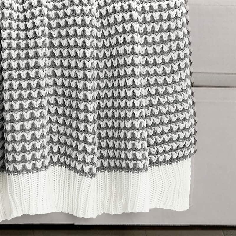 Lush Decor Chic And Soft Knitted Throw Single