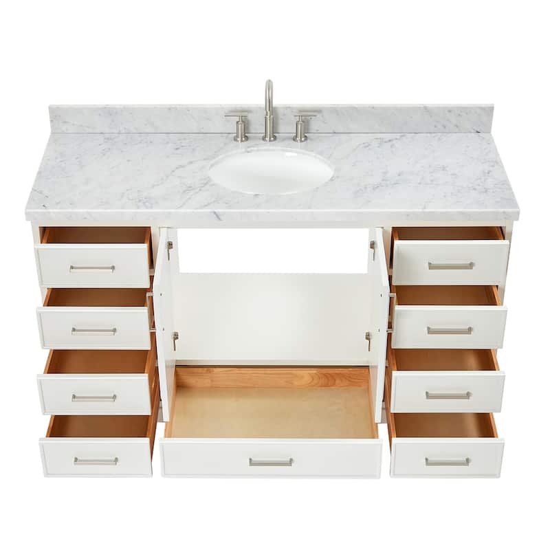 Ariel M061SCWOVO Stafford 61" Free Standing Single Basin Vanity Set