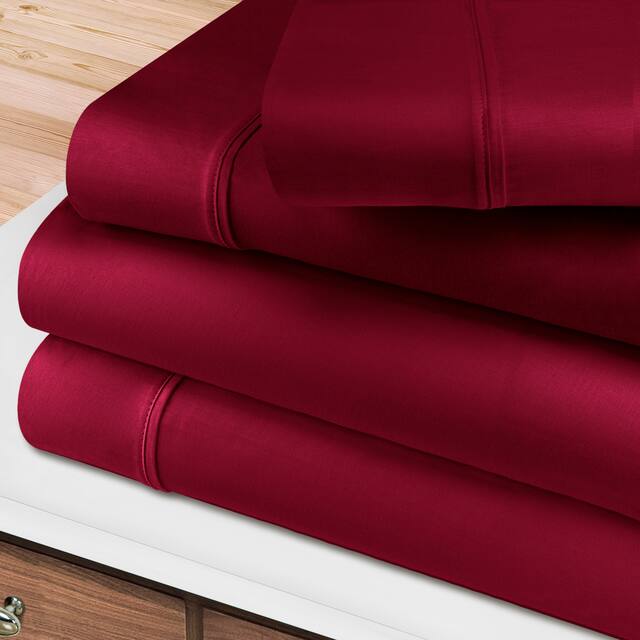 Egyptian Cotton 400 Thread Count Solid Bed Sheet Set by Superior