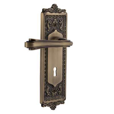 Nostalgic Warehouse Fleur Non-Turning Two-Sided Lever Set with Egg &