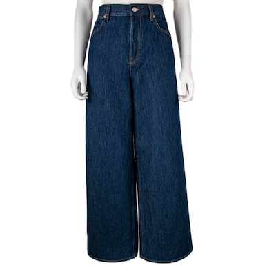 Gucci Wide Leg Denim Trousers
