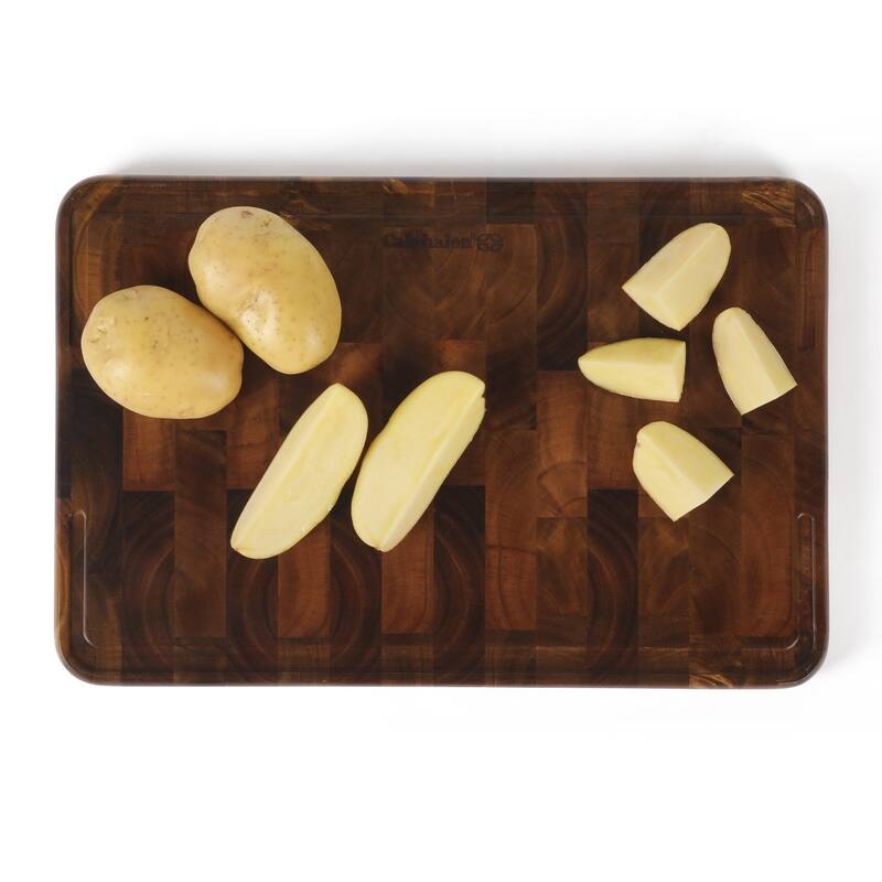 Calphalon Edge Guard Large 20 x 15, 18 x 12, or 13.6 x 9.5in End Grain Acacia Wood Cutting Board