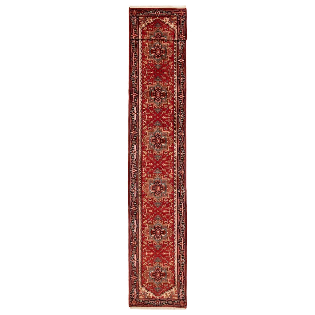ECARPETGALLERY Hand-knotted Serapi Heritage Red Wool Rug - 2'6 x 19'7