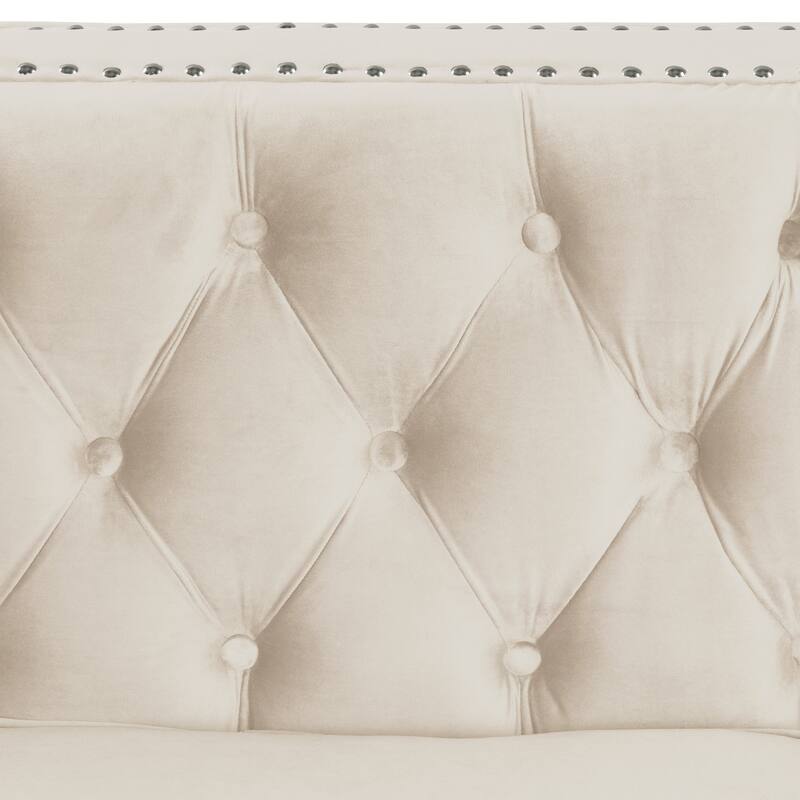 Morden Fort Modern Loveseat with Deep Dutch Velvet Iron Legs
