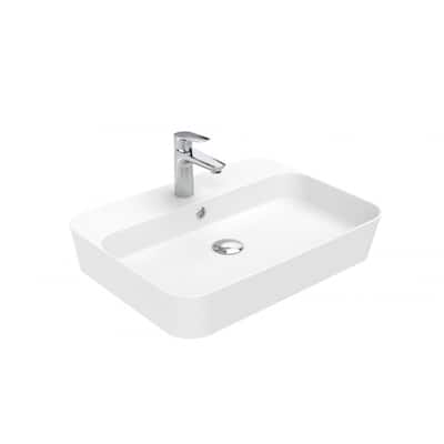 WS Bath Collections Lago 061 Lago 23-5/8" Rectangular Ceramic Vessel