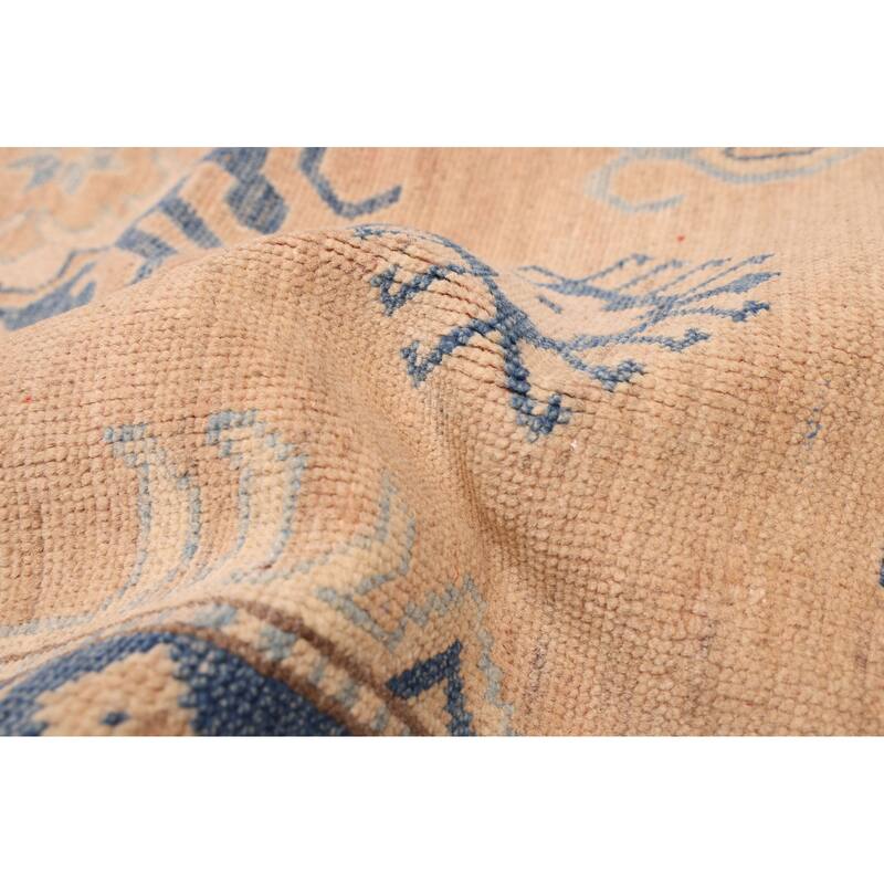 ECARPETGALLERY Hand-knotted Finest Ghazni Tan Wool Rug - 9'4 x 13'8