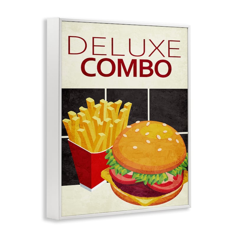 Stupell Deluxe Combo Fast Food Framed Giclee Art Design By Kim Allen