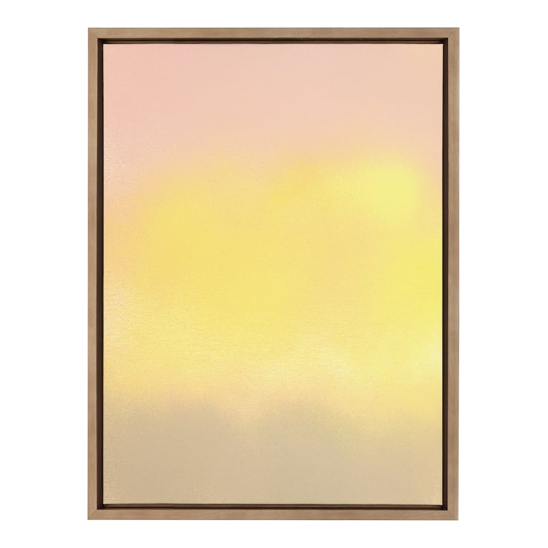 Kate and Laurel Sylvie MP Mellow Mellow Canvas by Mentoring Positives - 18x24 - Plastic - Gold