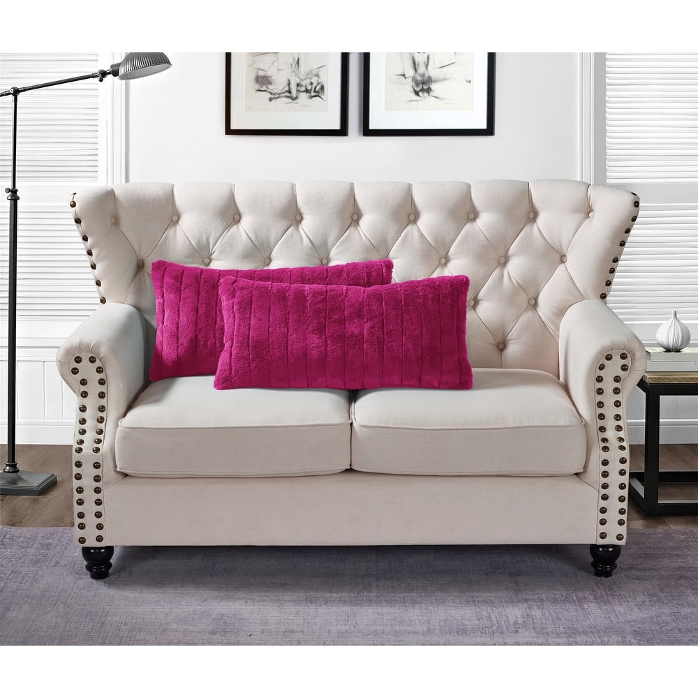 Supermink Soft Solid Throw Pillow Covers Set of 2, NO INSERT