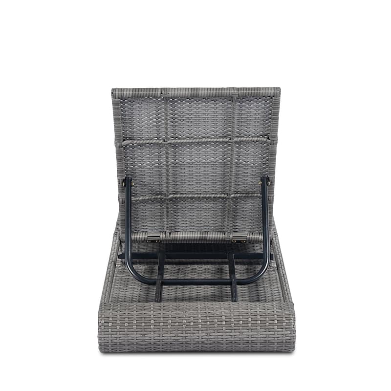 Christopher Knight Home- Silas Outdoor PE Rattan Chaise Lounge