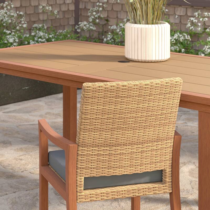Mili 7 Piece Sunbrella Outdoor Patio Dining Set