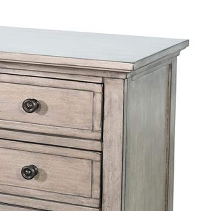 Xyla 72 Inch TV Stand Media Cabinet, Glass Door, 6 Drawers, Gray