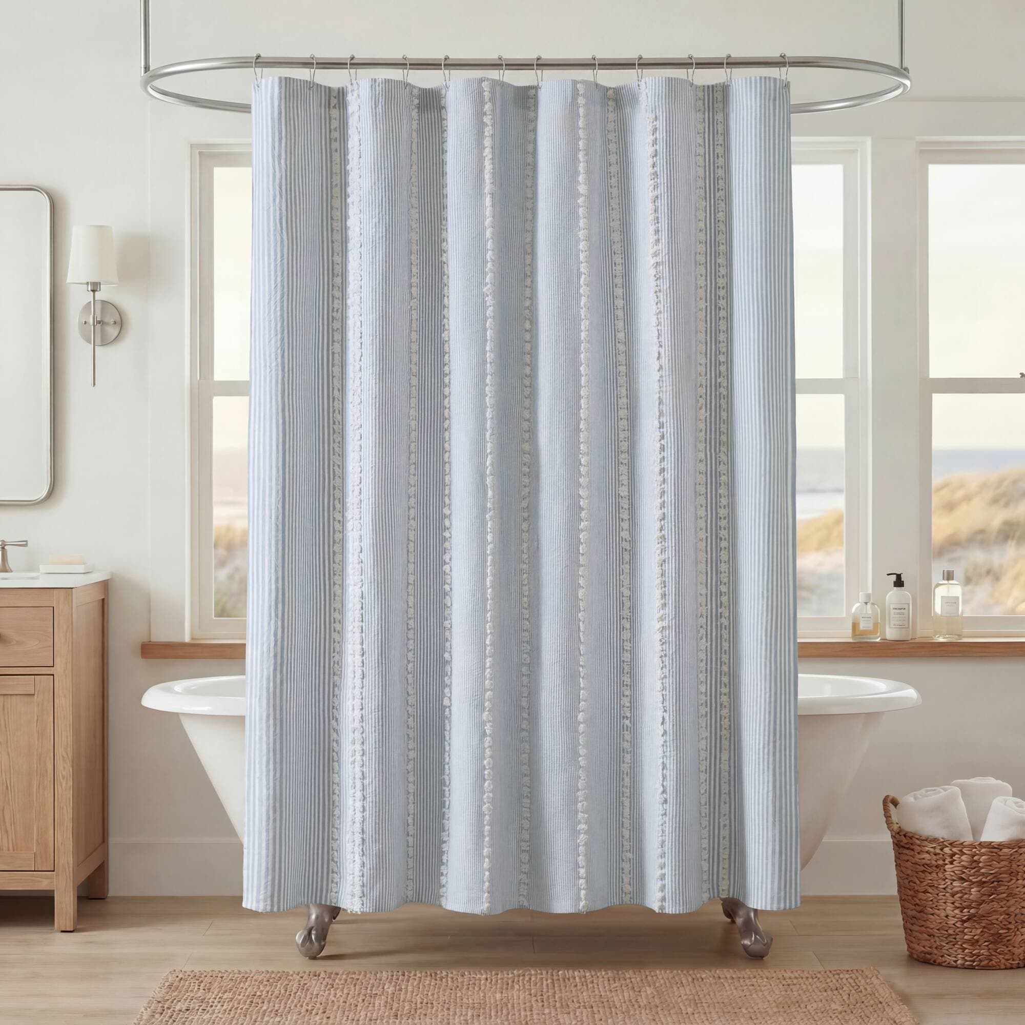 Harbor House Blue Anslee Shower Curtain