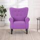 EROMMY Wing back Arm Chair, Upholstered Fabric High Back Chair with Wood Legs