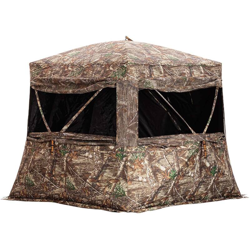 Rhino Hunting Low Hub Blind with Silent Slide Windows