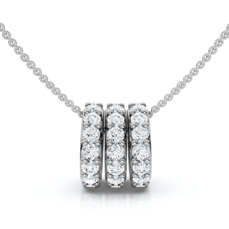 Bliss Diamond 1/2Ct Bernarda Diamond Pendant Gold Women's Necklace Lab Grown EF/VS - White