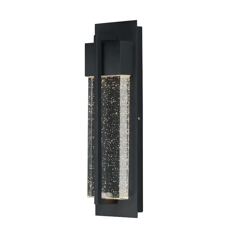 Maxim Cascade 14" LED Bubble Glass Wall Sconce - Black / Bubble Glass