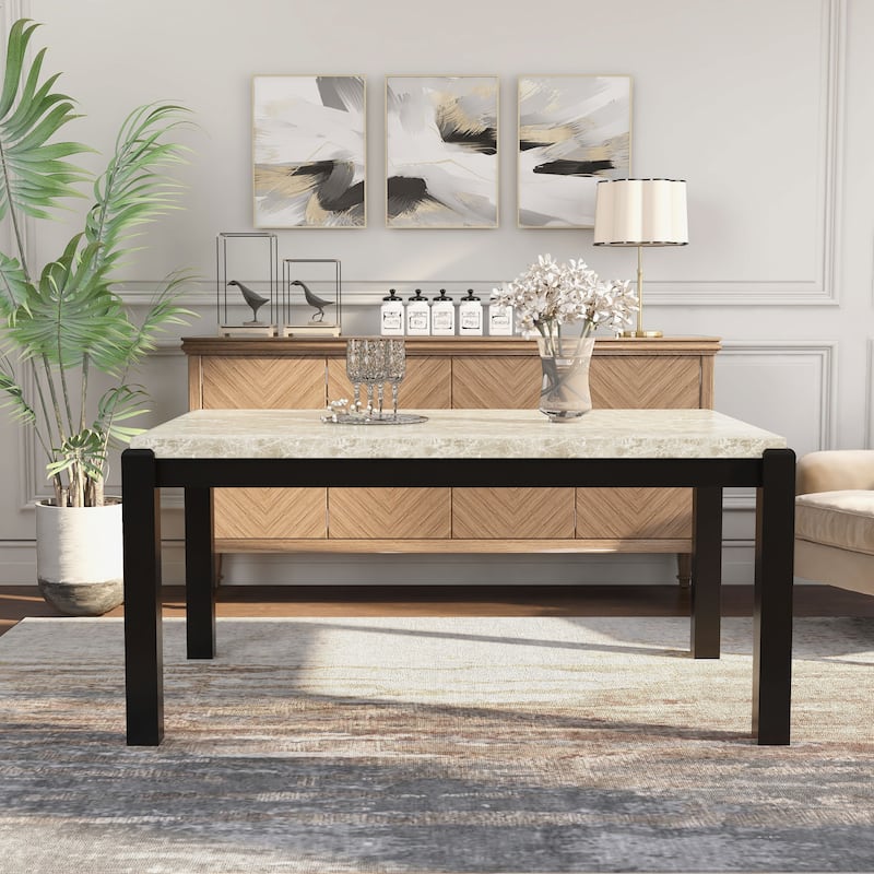 Furniture of America Koby Contemporary Walnut 64-inch Wood Dining Table