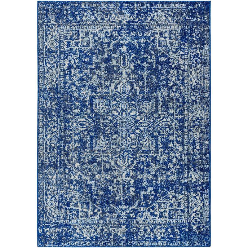 Livabliss Harput Updated Traditional Medallion Area Rug - Dark Blue - 5' 3" x 7' 3"
