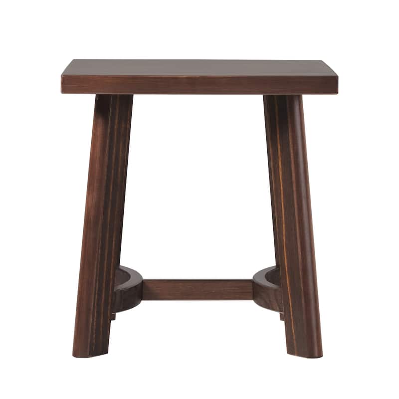 Walker Edison Modern Farmhouse Solid Wood Square Side Table