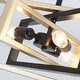 preview thumbnail 51 of 61, Zjvaive 3-Light Rectangular Semi Flush Mount Ceiling Light Farmhouse Metal Cage Light Fixture