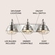 preview thumbnail 13 of 20, Cora 24.5" 3-Light Industrial Farmhouse Iron LED Vanity, Oil Rubbed Bronze by JONATHAN Y - 3 Light