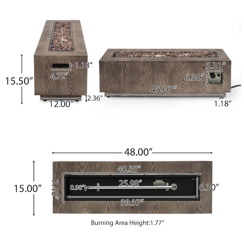 Wellington Outdoor Iron 50000 BTU Fire Pit by Christopher Knight Home